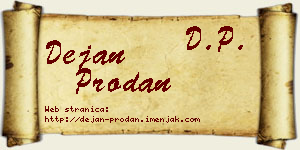 Dejan Prodan vizit kartica